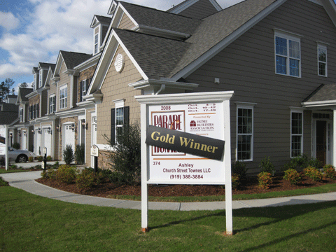 Church St. Town Homes, Morrisville NC. Parade of Homes Gold Winner